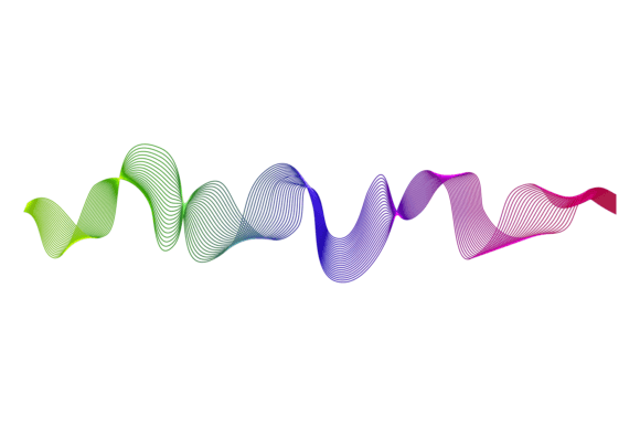 Abstract Color Wavy Lines. Gradient Ener Graphics