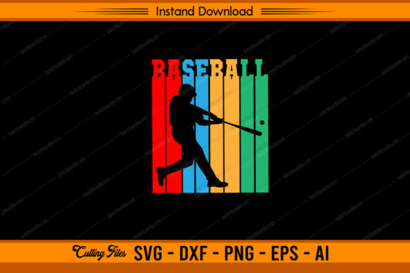 Baseball Vintage Color Graphics & Crafts