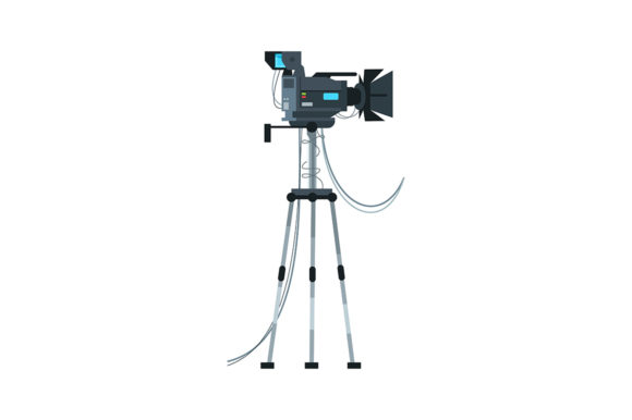 Camera Semi Flat Color Illustration Graphics