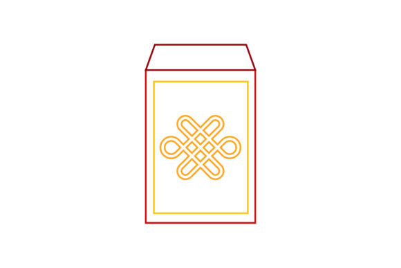 Chinese New Year Angpao Color Lines Graphics & Icons