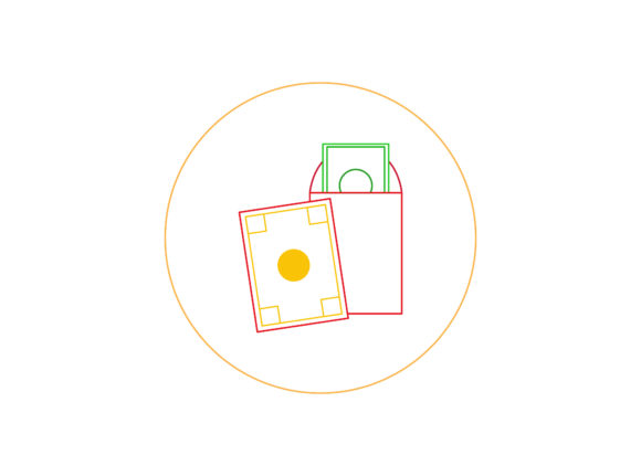 Chinese New Year Red Envelope Color Line Graphics & Illustrations