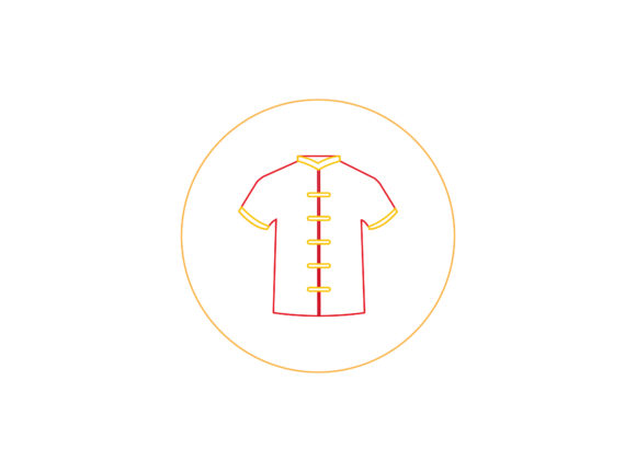 Chinese New Year Shirt Color Line Icon: Graphics & Illustrations