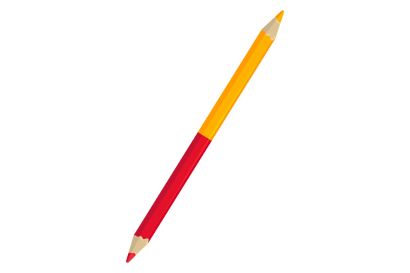 Color Pencil. School Drawing Tool. Graphics