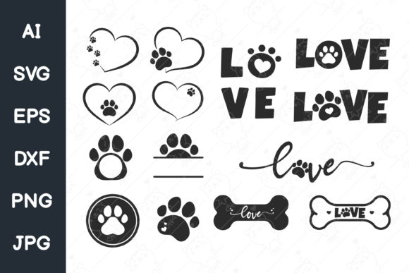 Dog Love Set for Cricut: Graphics & Illustrations