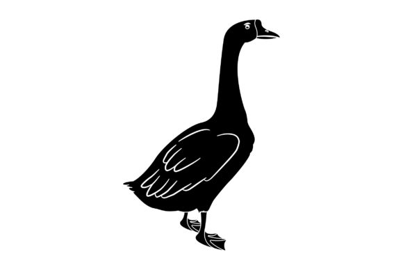 Duck Vector Design Solid Color Graphics