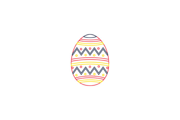 Easter Egg Yellow Line Color Line