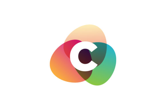 Letter C Retro Color Logo Template Vecto: Graphics & Logos
