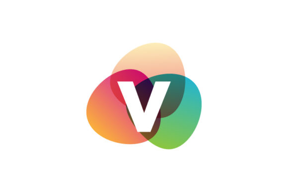 Letter V Retro Color Logo Template Vecto Graphics and Logos