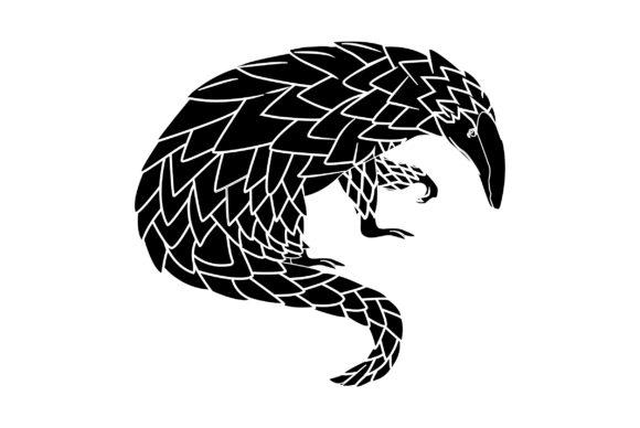 Pangolin Vector Design Solid Color Graphics