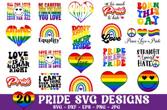 Pride SVG Bundle: Graphics for Crafts & Commercial Use