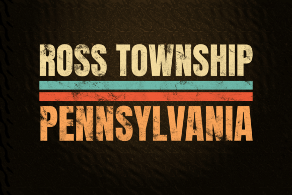 Ross Township Pennsylvania Retro Color Graphics