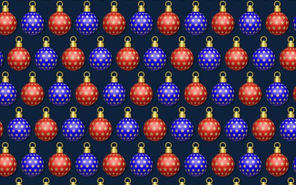 Seamless Color Christmas Pattern Design: Graphics & Illustrations