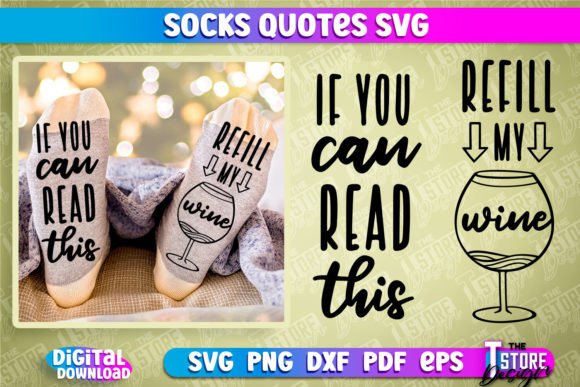 Socks SVG Design Funny Quotes SVG: Graphics for Crafts