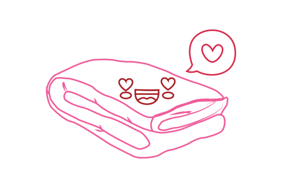Valentine Kawaii Cute Blanket Color Line Graphics & Illustrations