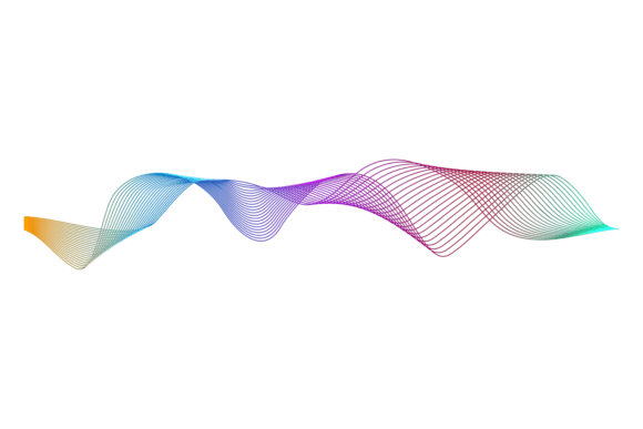 Waving Color Gradient Lines. Dynamic Abs